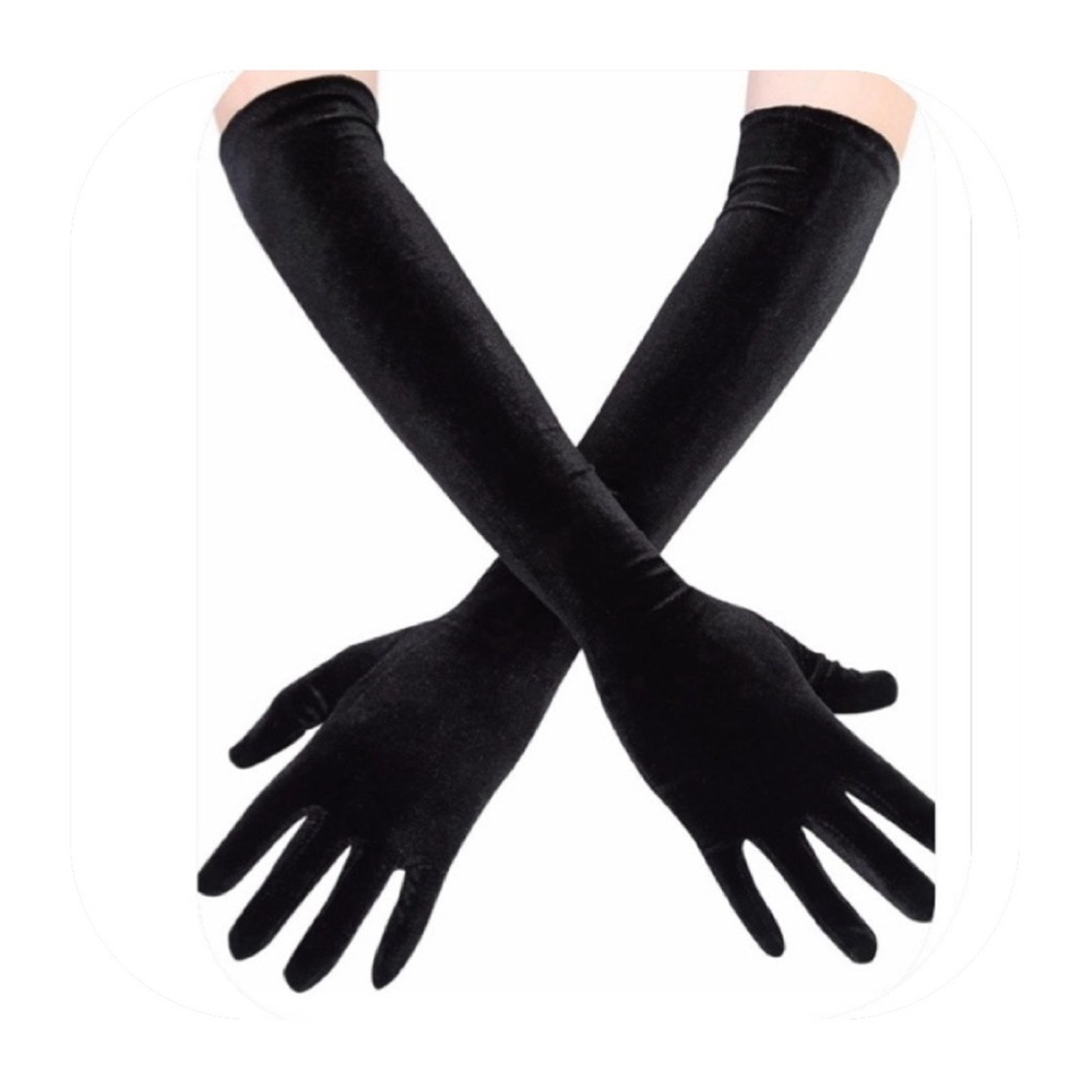 Women’s elbow length velvet fashion 18” gloves